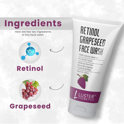 Luster Cosmetics Retinol Grapeseed Face Wash - 100ml