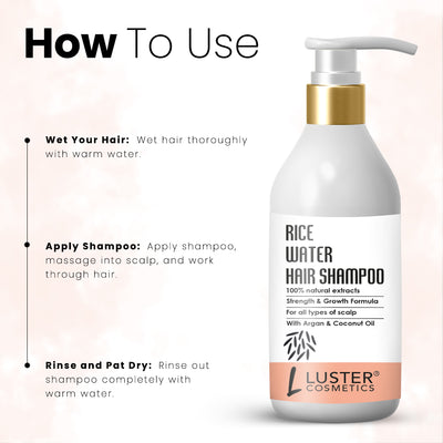 Luster Cosmetics Rice Water Hair Shampoo - 300ml