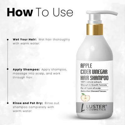 Luster Cosmetics Apple Cider Hair Shampoo - 300ml