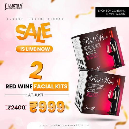 Luster Red Wine Facial Kit 320ML (16 Facials)