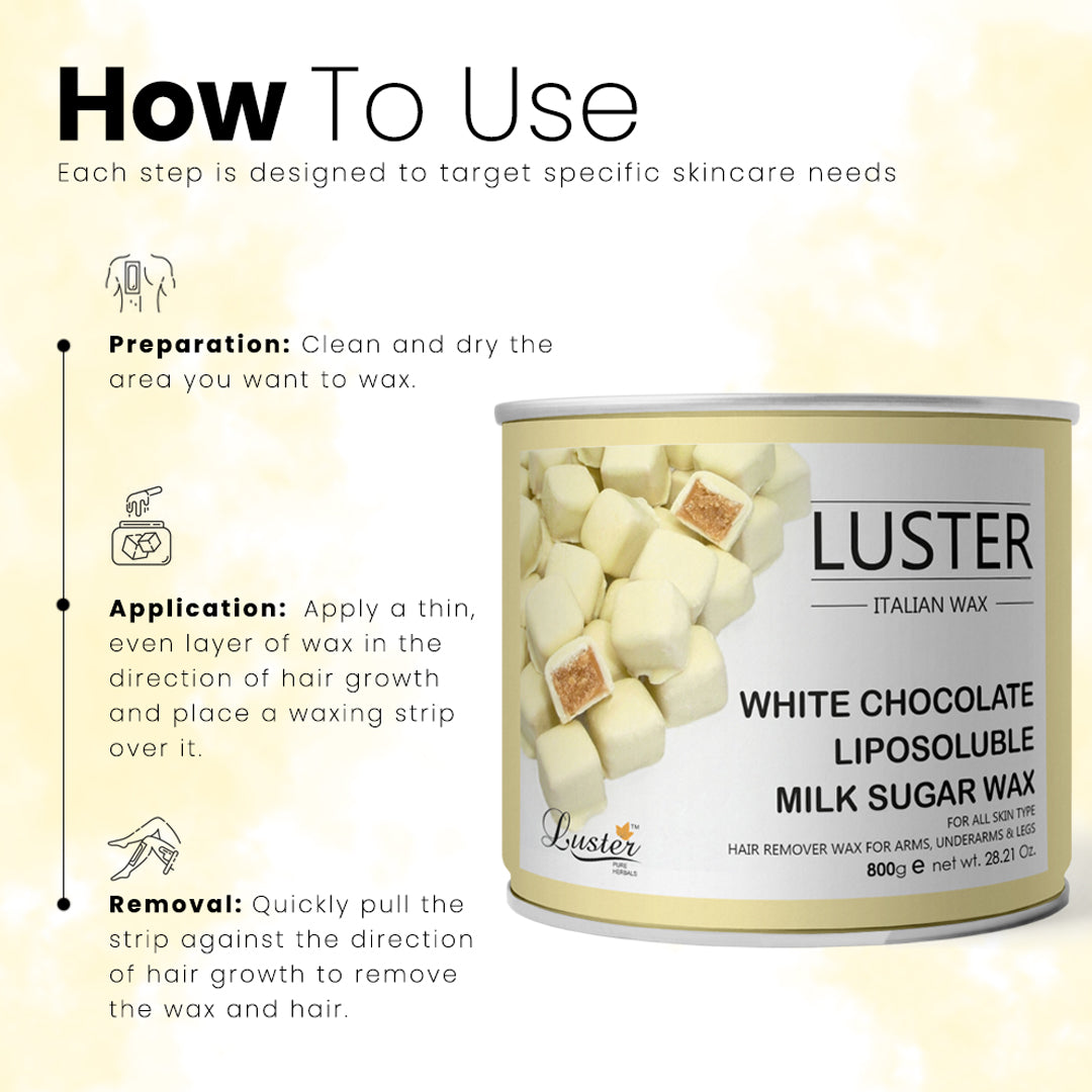 Luster White Chocolate Hair Removal Hot Wax - 800g