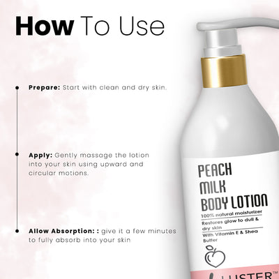 Luster Cosmetics Peach Milk Body Lotion - 300ml