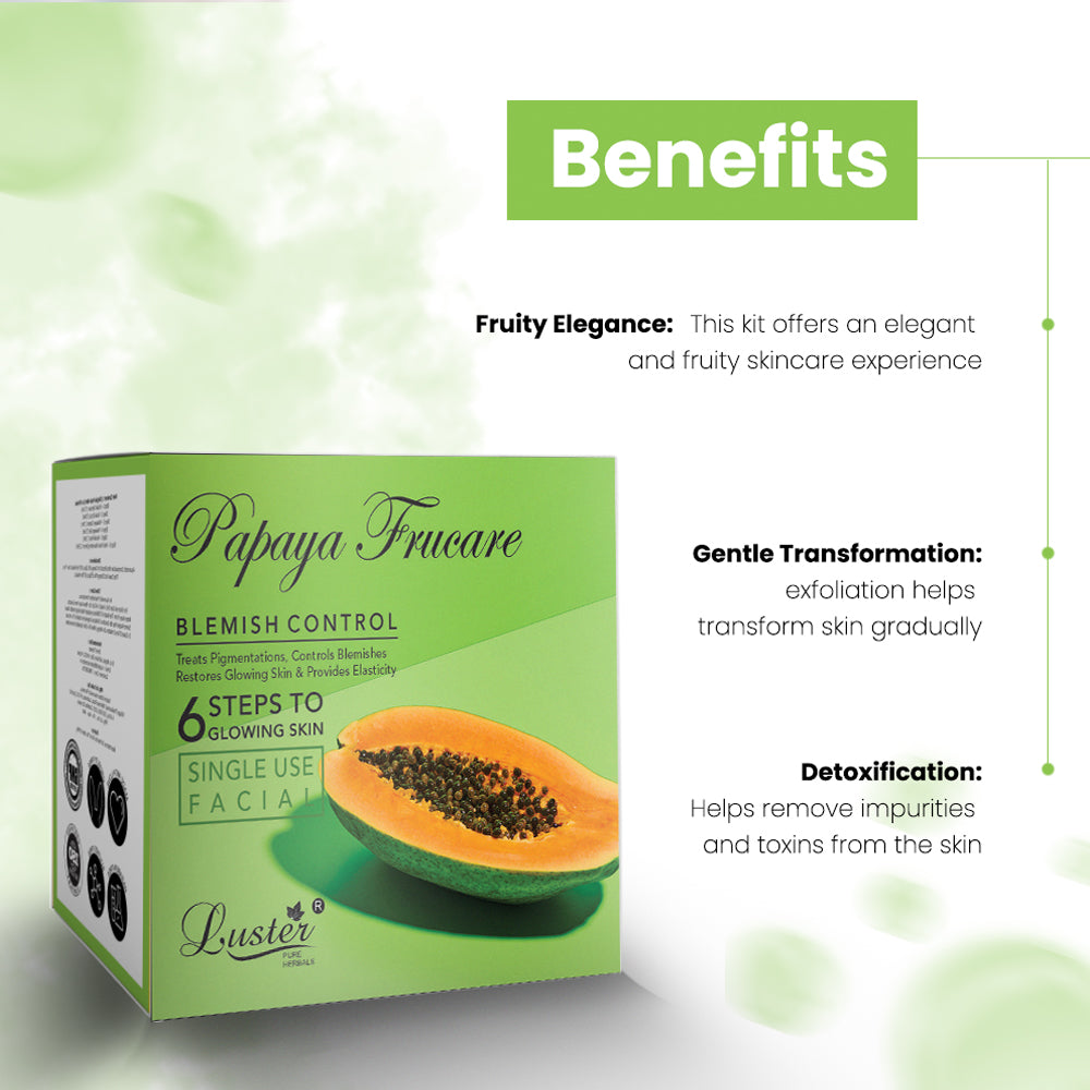 Luster Papaya Frucare Blemish Control Facial Kit – 40g