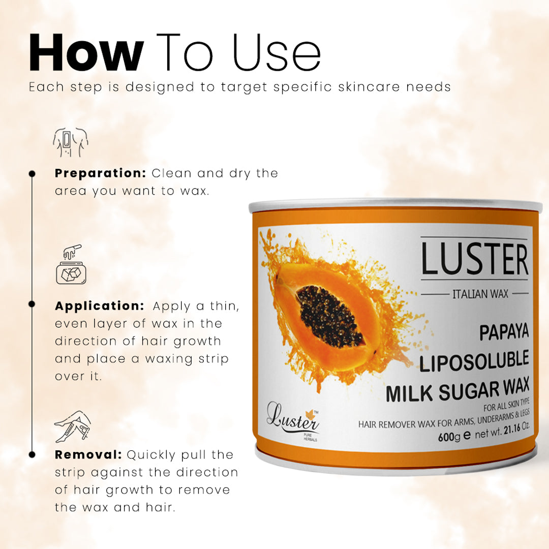 Luster Papaya Hair Removal Hot Wax-600g