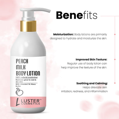 Luster Cosmetics Peach Milk Body Lotion - 300ml