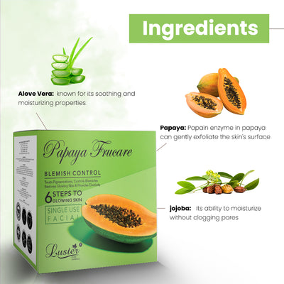 Luster Papaya Frucare Blemish Control Facial Kit – 40g