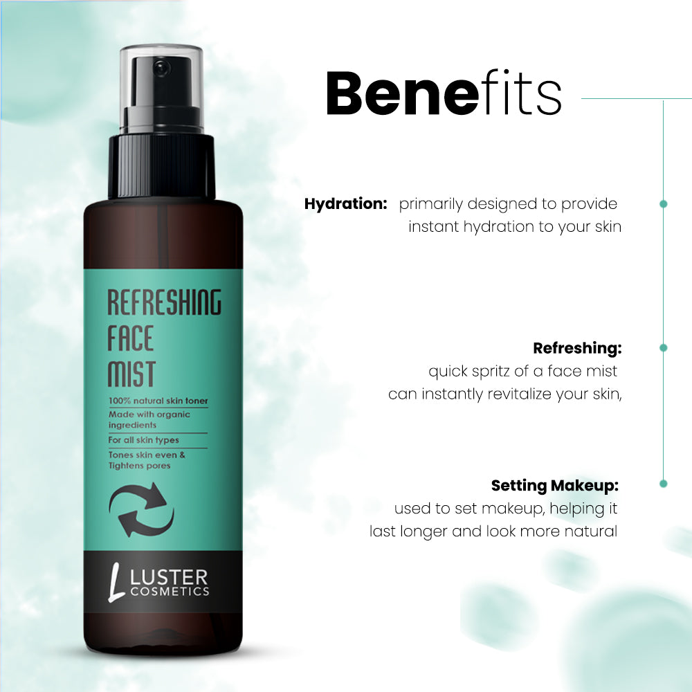 Luster Cosmetics Refreshing Face Mist Skin Toner - 115ml