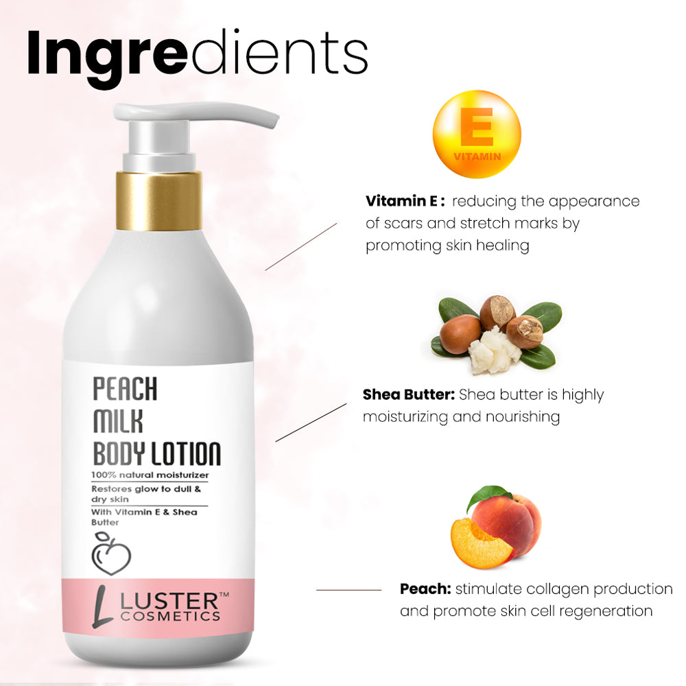 Luster Cosmetics Peach Milk Body Lotion - 300ml