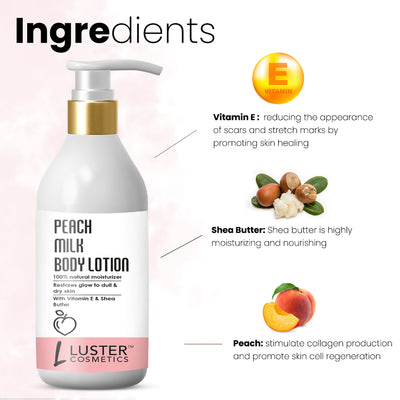 Luster Cosmetics Peach Milk Body Lotion - 300ml