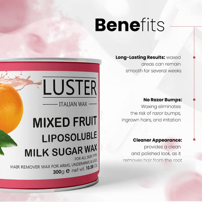 Luster Mixed Fruit Hair Removal Hot Wax - 300ml