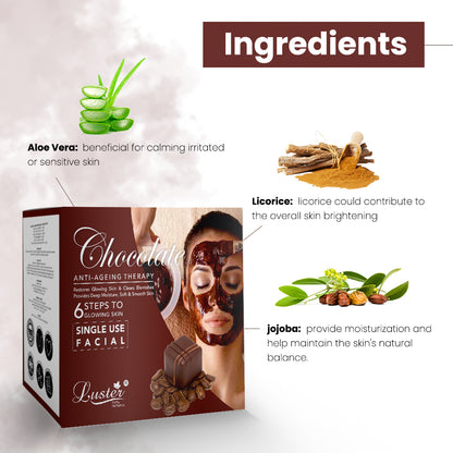 Luster Chocolate Anti-Ageing Therapy Facial kit - 40g