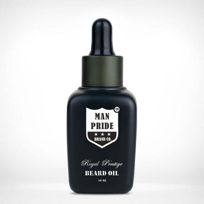 Man Pride Brand Co. Royal Prestige Beard Oil | 100 % Natural Beard Oil for Men | Blend of Essential Oils | Beard Growth Oil | 30ml - Luster Cosmetics