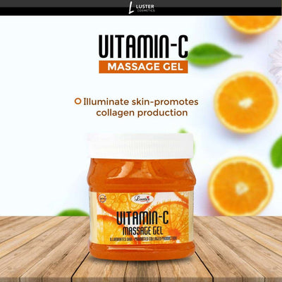 Luster Vitamin C Face & Body Massage Gel (Paraben & Sulfate Free) - 500 ml