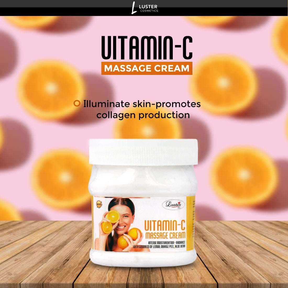 Luster Vitamin-C Massage Cream - 500ml – Luster Cosmetics