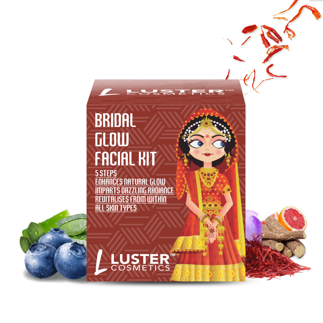 Luster Cosmetics Facial Combo | Bridal Glow & Anti Ageing & Rice Water - 3x45g