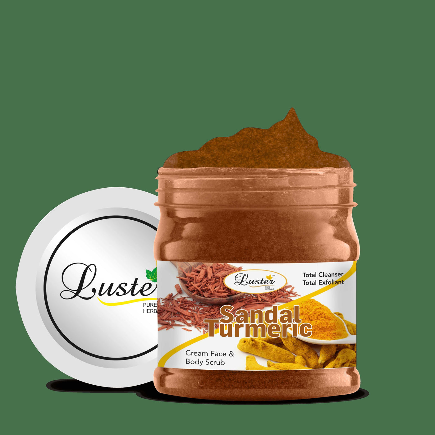 Luster Sandal & Turmeric Face & Body Gel Scrub (Paraben & Sulfate Free)-500 ml.