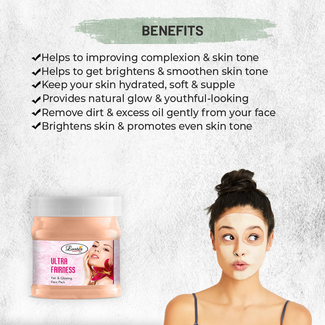 Luster Ultra Fairness Face Pack - 500 g