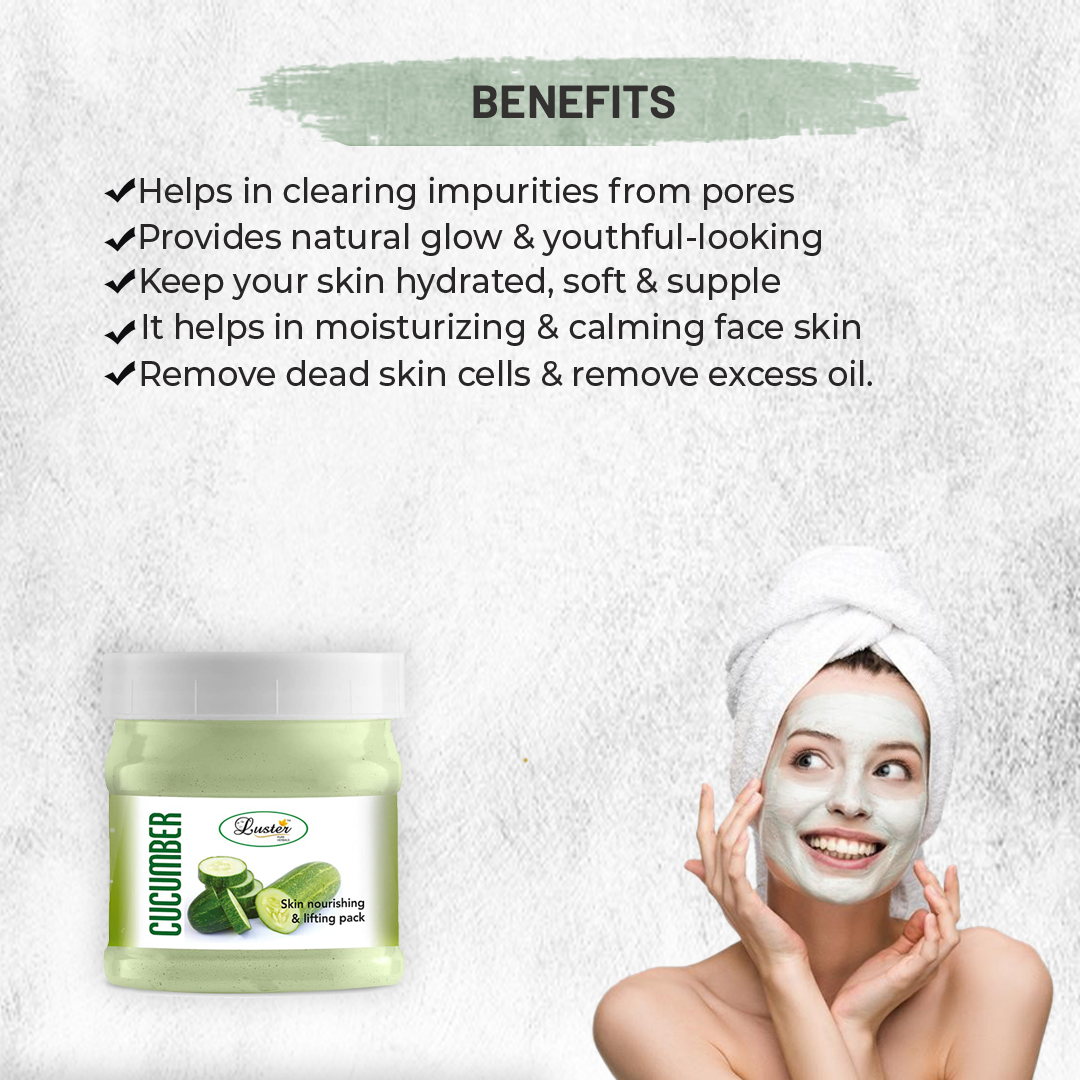 Luster Cucumber Skin Calming Face Pack - 500g