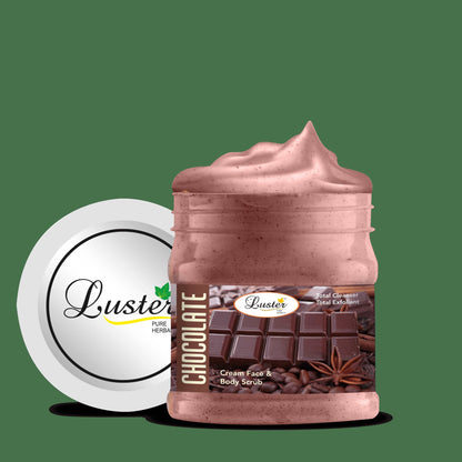 Luster Chocolate Face & Body Cream Scrub (Paraben & Sulfate Free)-500 ml - Luster Cosmetics