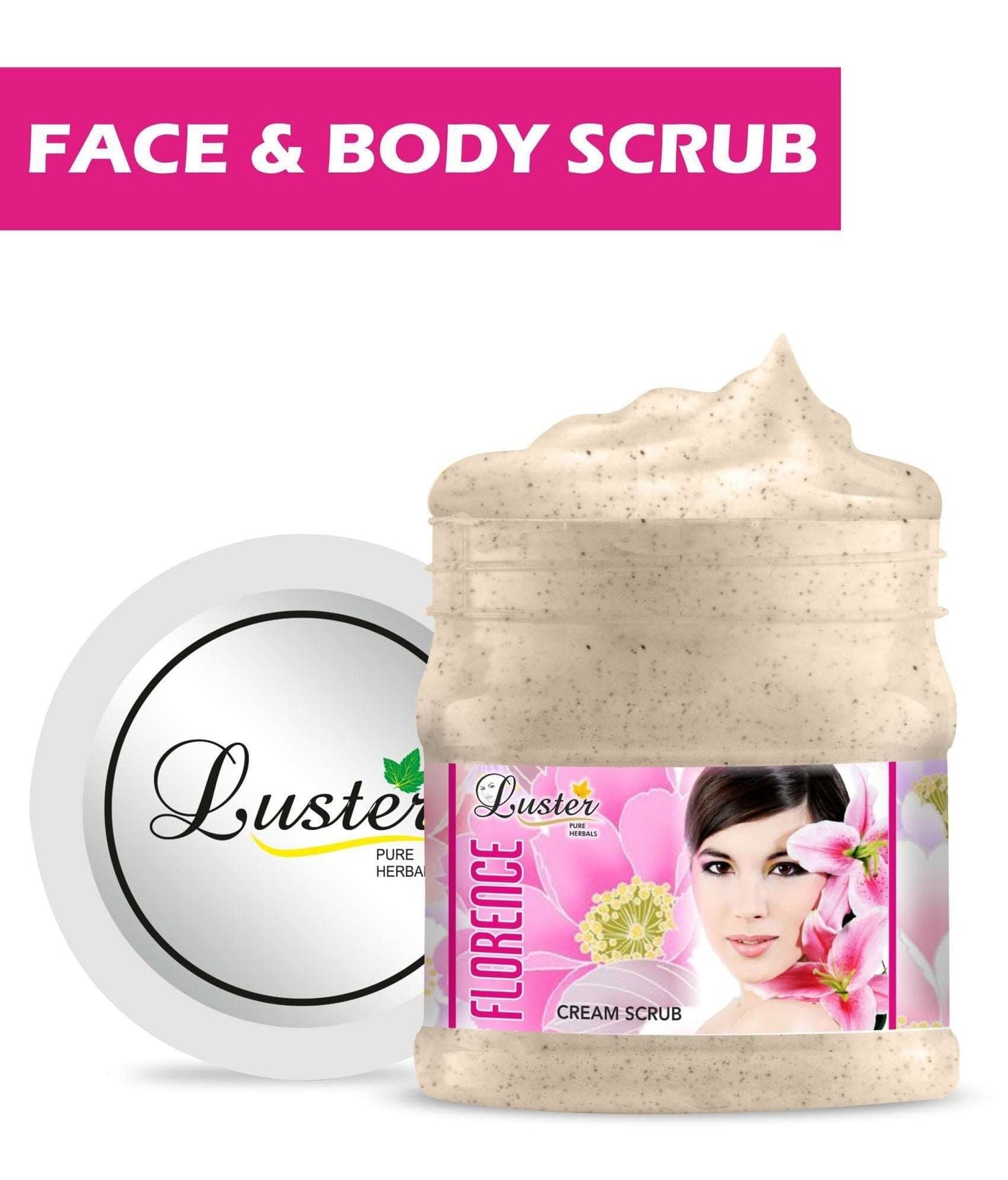 Luster Florence Face & Body Cream Scrub (Paraben & Sulfate Free)-500 ml