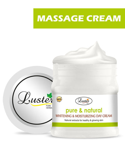 Luster Pure & Natural Whitening & Moisturizing Facial Massage Cream (Paraben & Sulfate Free)-500ml.