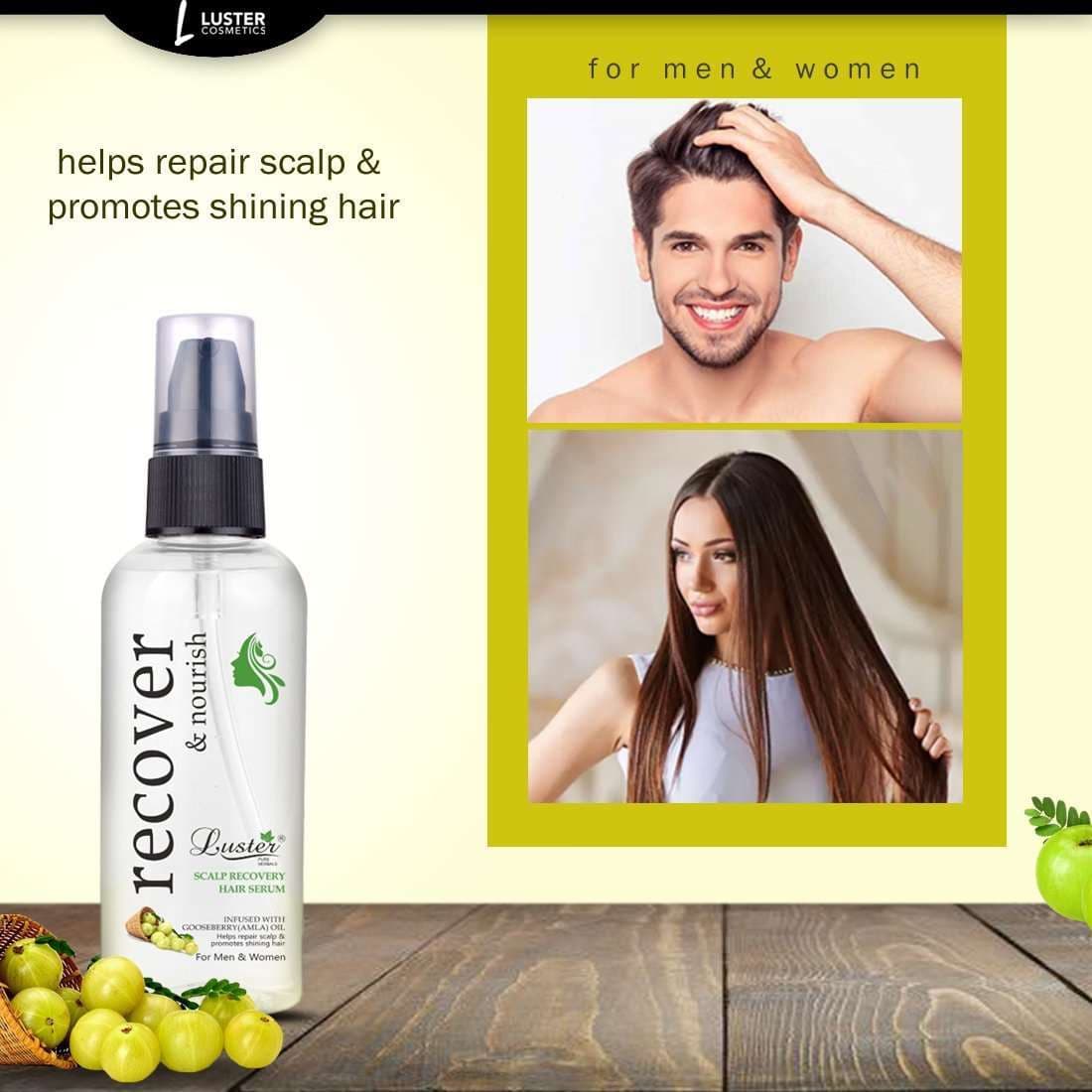 Luster Recover & Nourish (Scalp Recovery) Hair Serum, For Men & Women-100 ml.