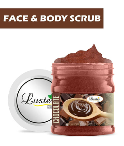 Luster Chocolate Face & Body Gel Scrub (Paraben & Sulfate Free)-500 ml - Luster Cosmetics
