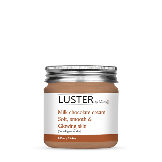 Luster Milk Chocolate Massage Cream - Soft, Smooth & Glowing Skin (Paraben & Sulfate Free)-200 ml - Luster Cosmetics